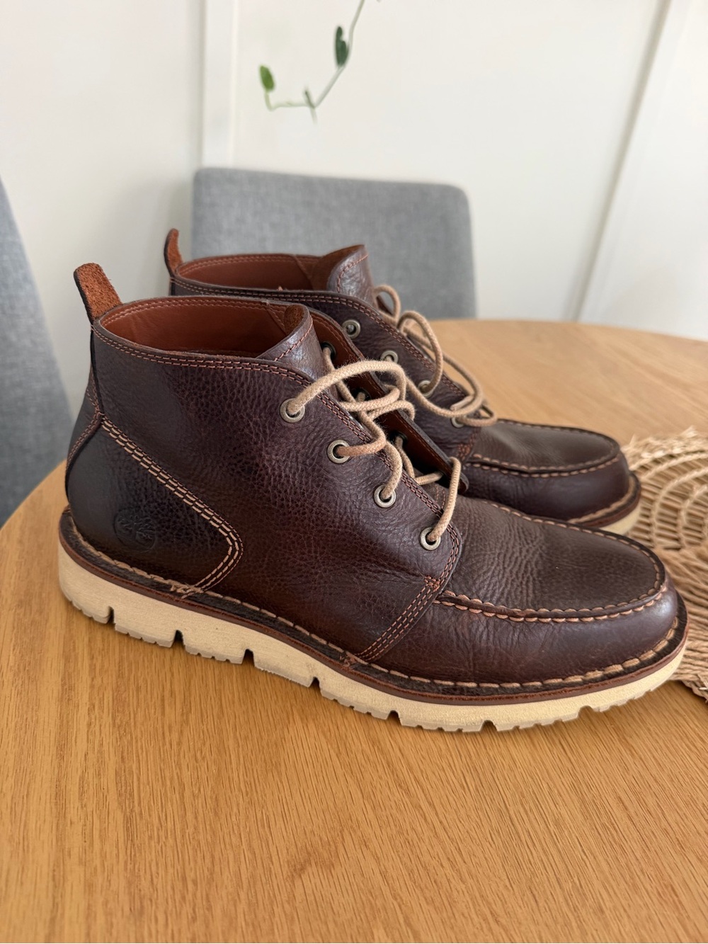 Timberland Westmore Chukka Boots Tortoise Shell Brown Leather Mid Mens Sz 9